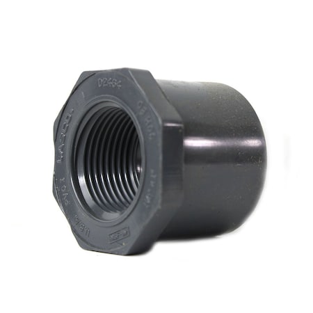 Thrifco Plumbing 1-1/2 Inch x 1 Inch Slip x Threaded PVC Bushing SCH 80 8213468